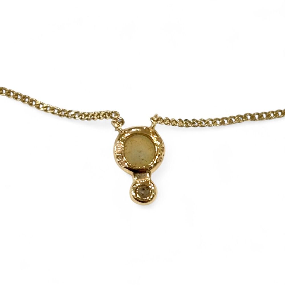 美品 ete エテ K10 オパール ダイヤモンド0.02ct ネックレス