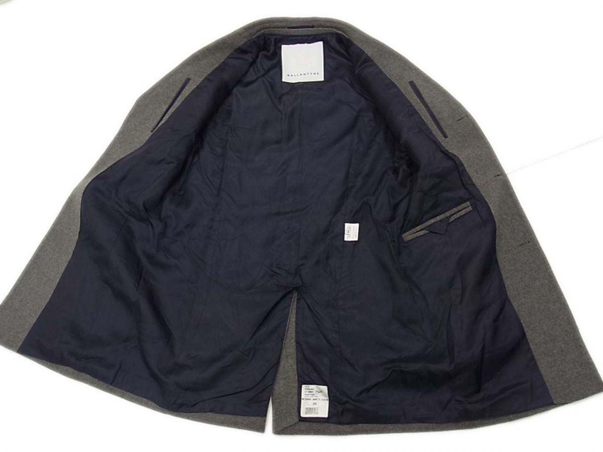 美品 定価20万以上◇BALLANTYNE カシミヤ混紡ウール チェスターコート