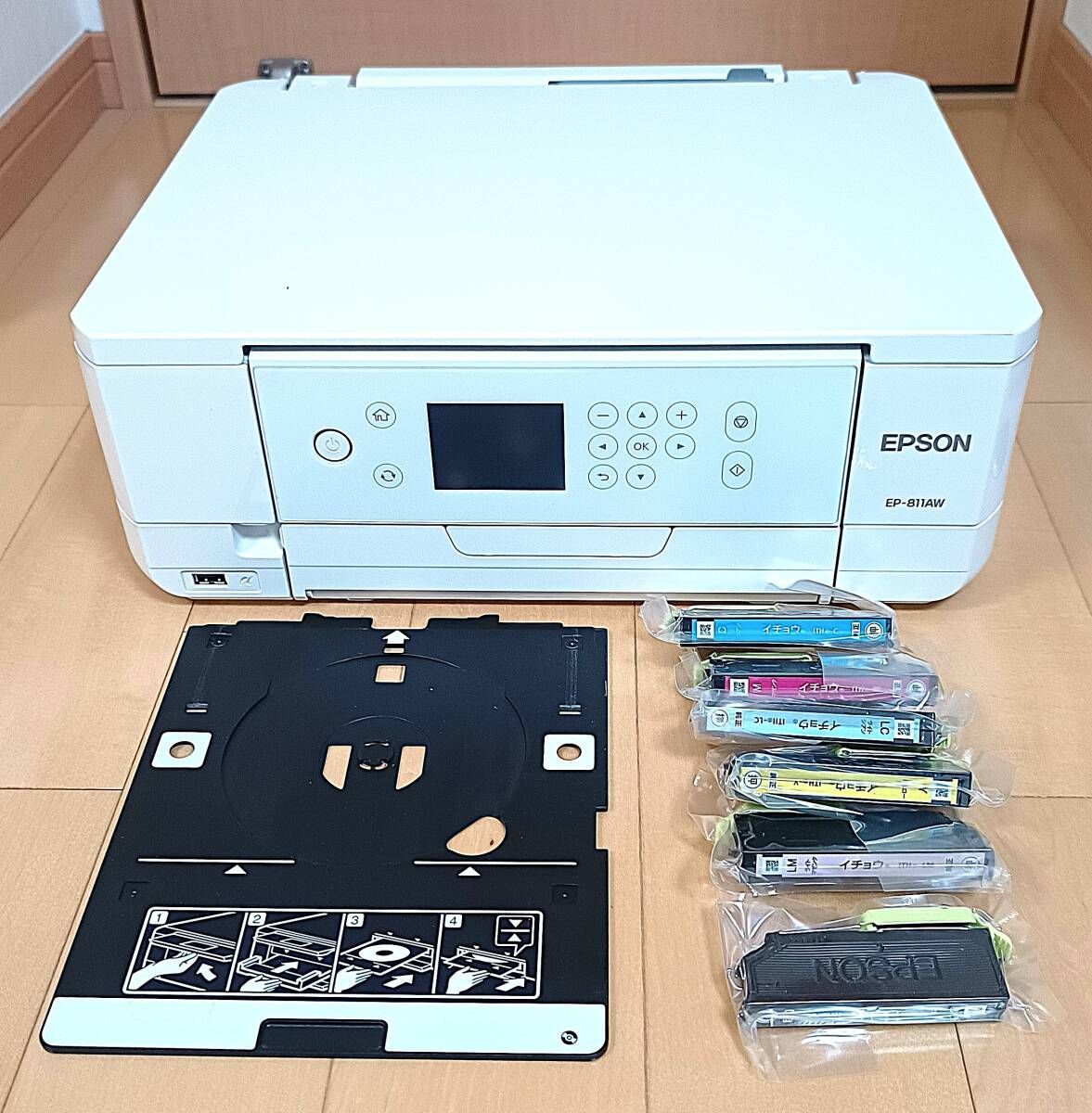 EPSON EP-811AW A4対応複合機 簡易動作 インク CD 2018.11月製