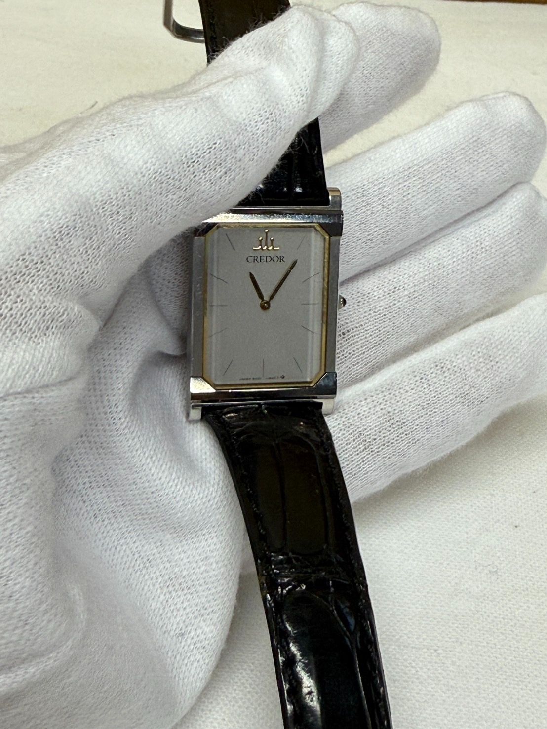 SEIKO CREDOR 8420-6990 社名刻印有　クレドール　スクエア SEIKO CREDOR 8420-6990 社名刻印有 クレドール スクエア - メルカリ