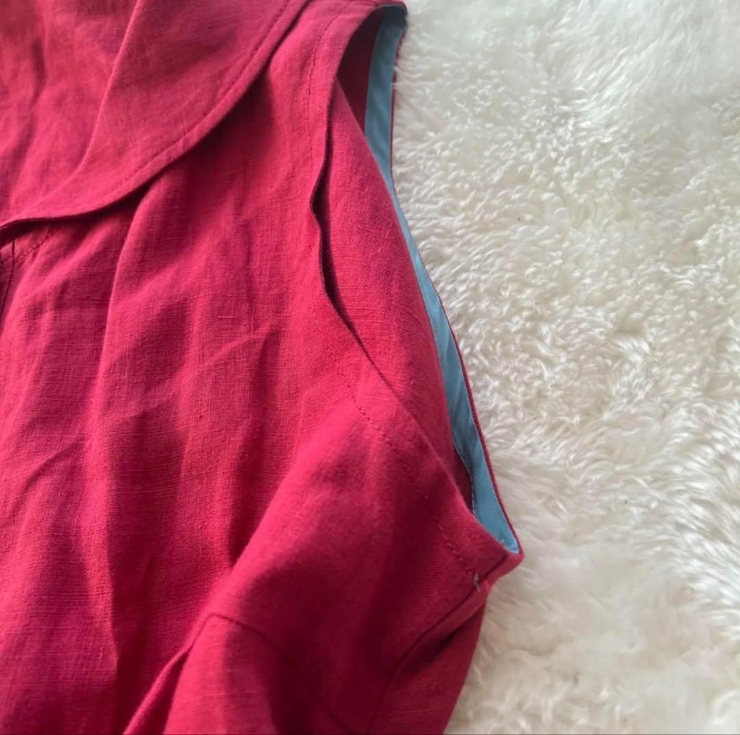 Cachette カシェット ロング シャツワンピース リネン100 M Cachette カシェット ロング シャツワンピース リネン100 M