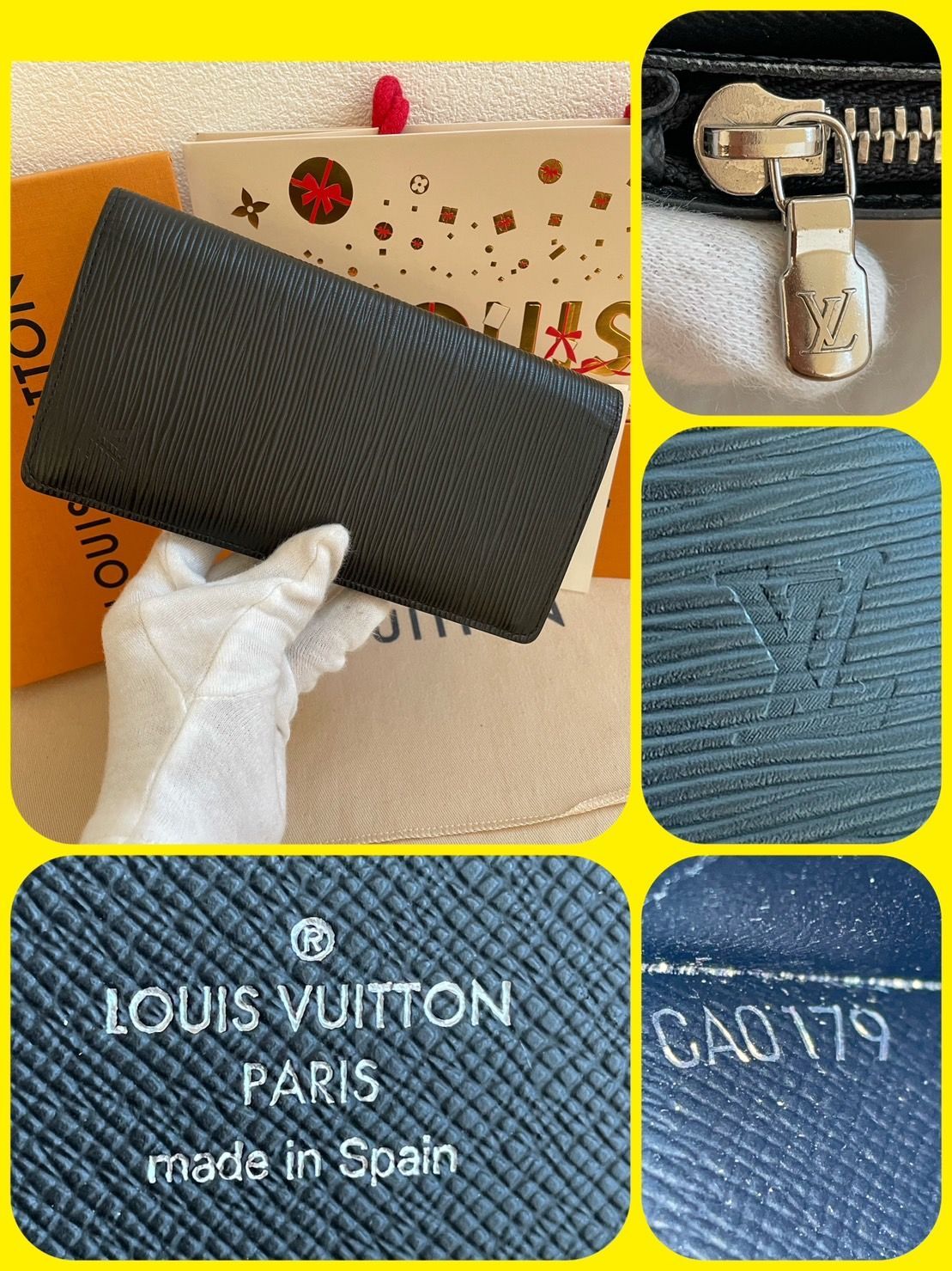 使用わずか】新型 ルイヴィトン エピ ポルトフォイユ ブラザ 長財布