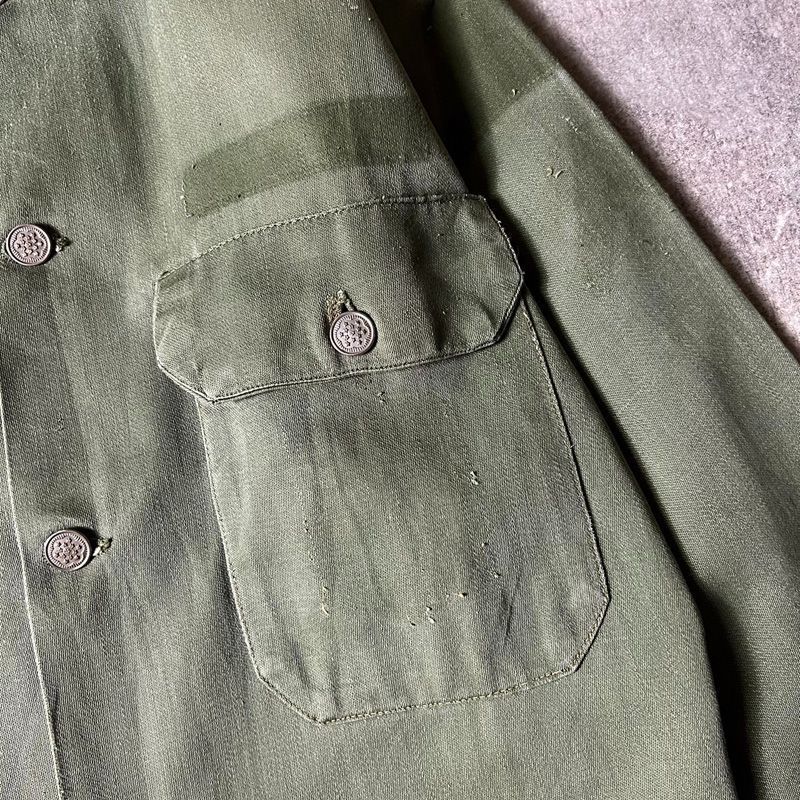 50s US ARMY 米軍実物 13スター コットン サテン ユーティリティ