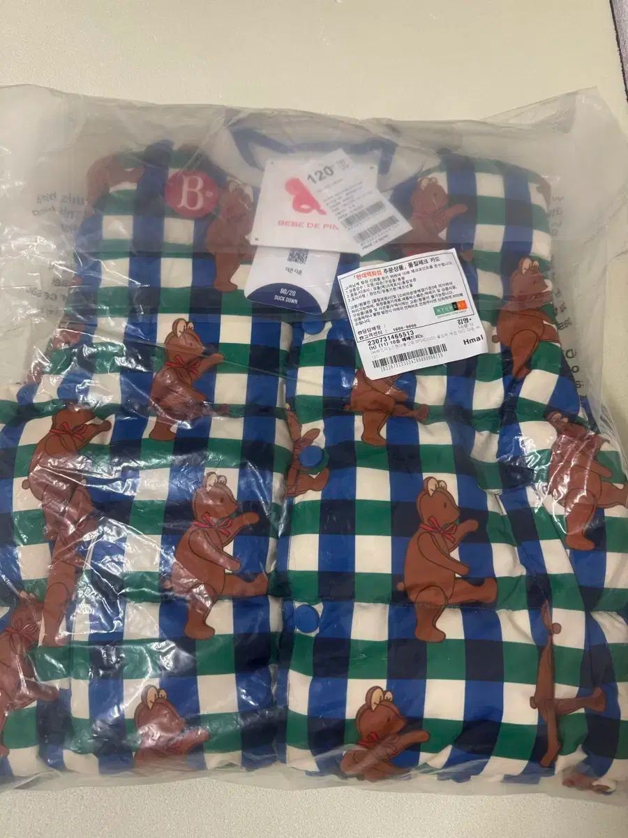 BEBE DE PINO ベベデピノ テディ オール オーバー チェック ダウン 120