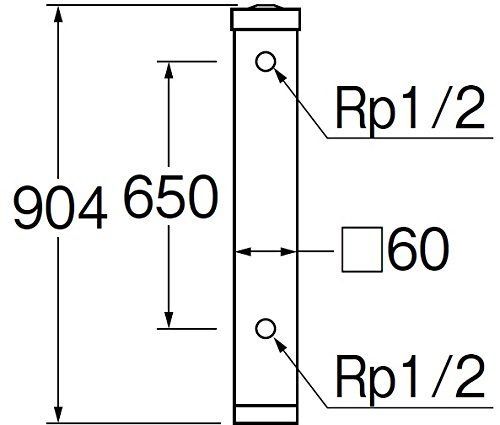 2022最新】長さ0.9m ダーク 前給水 屋外での水栓設置に T803W-60X900-D