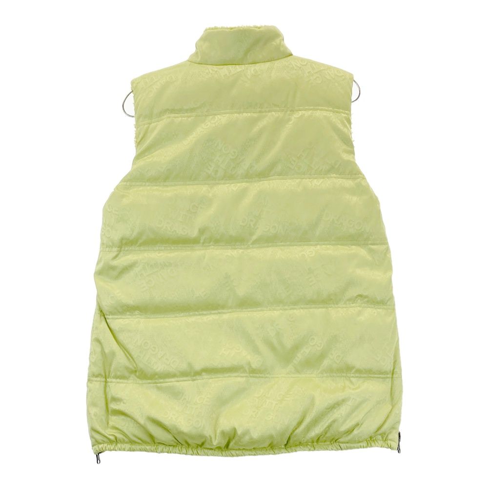 サイズ 2 DANCE WITH DRAGON ダンスウィズドラゴン ダウン切替 リバーシブル ボアジップベスト ロゴ柄 グリーン系 240101467183 ゴルフウェア レディース ストスト LLC-HASEGAWATOSO_COM