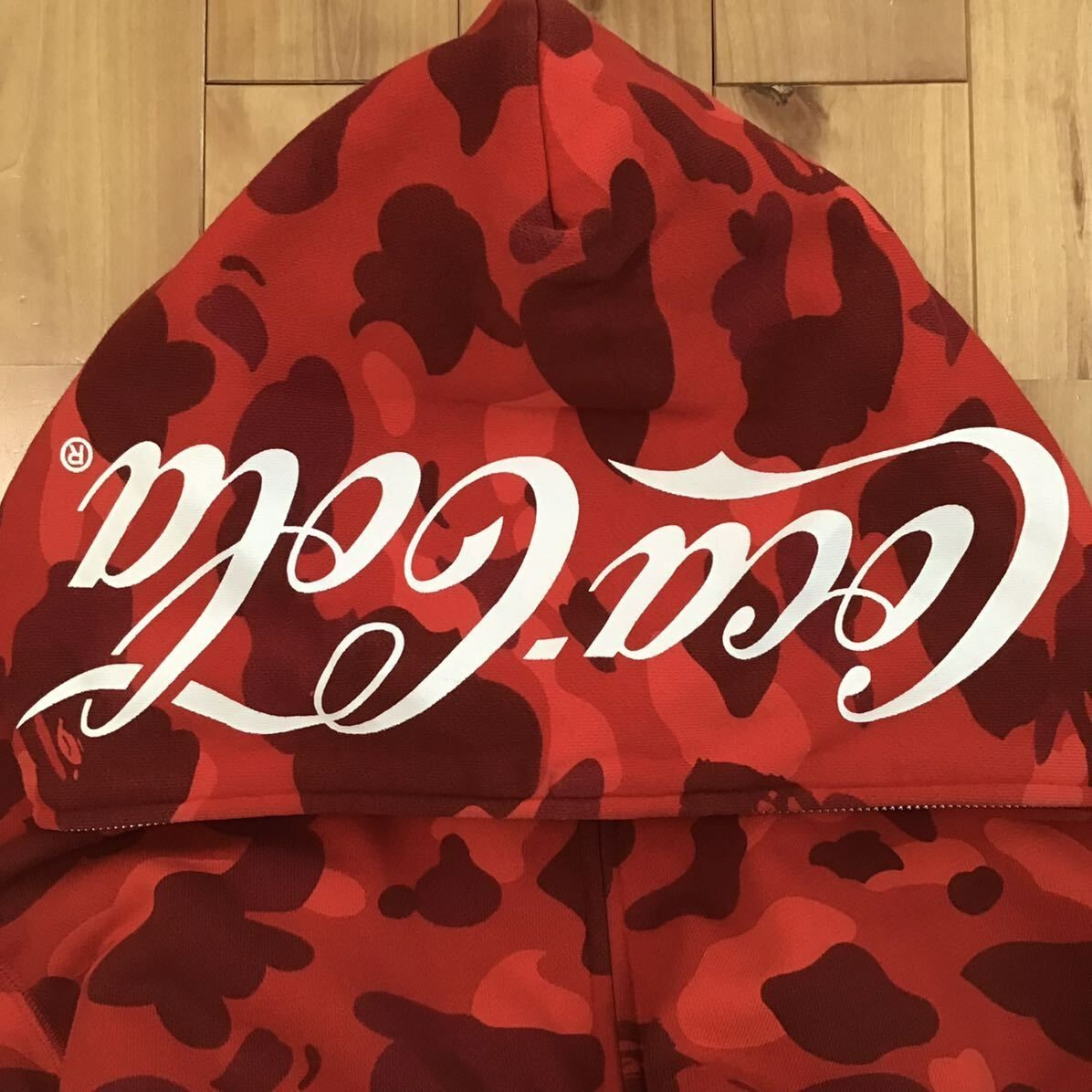 ☆XL☆ Coca cola Red camo フルジップ パーカー BAPE full zip hoodie a bathing ape エイプ  ベイプ コカコーラ 迷彩 - メルカリ