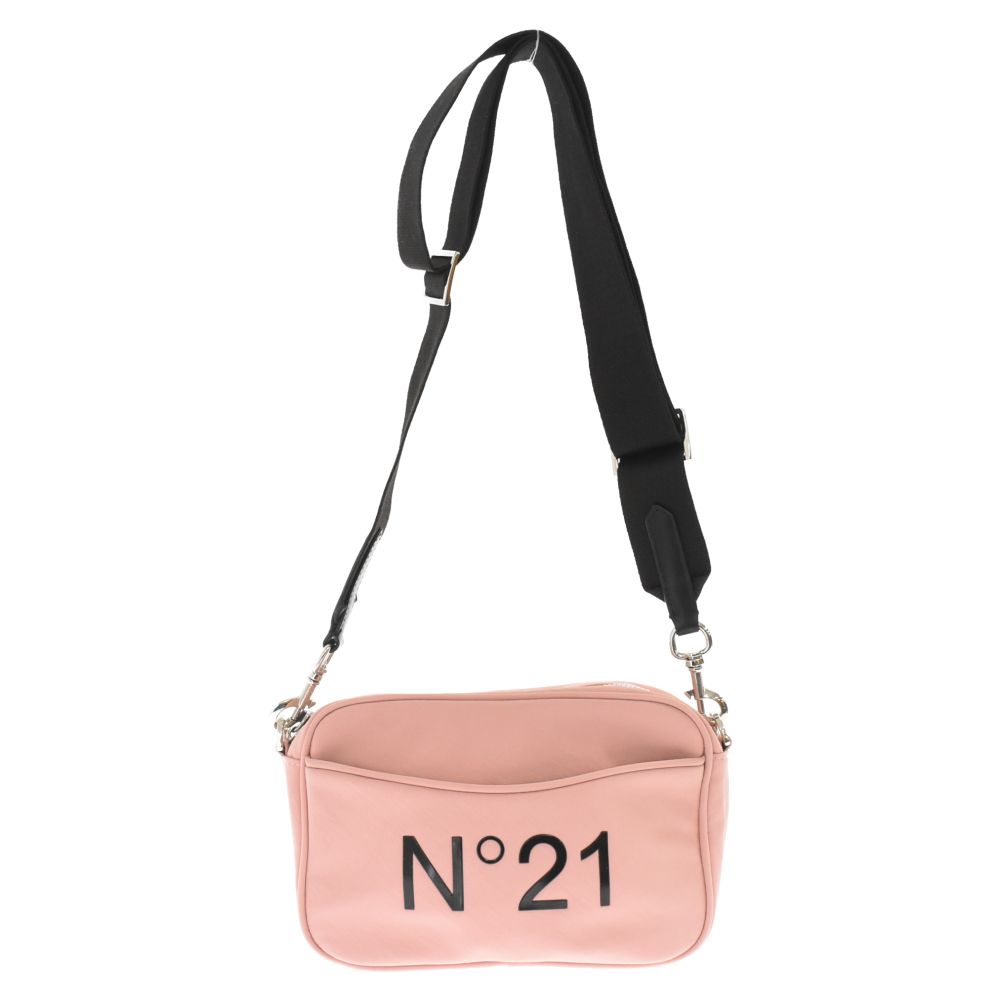 N21 numero ventuno ヌメロ ヴェントゥーノ ロゴプリントナイロンショルダーバッグ ボディ ピンク N21 numero ventuno (ヌメロ ヴェントゥーノ) ロゴプリントナイロン
