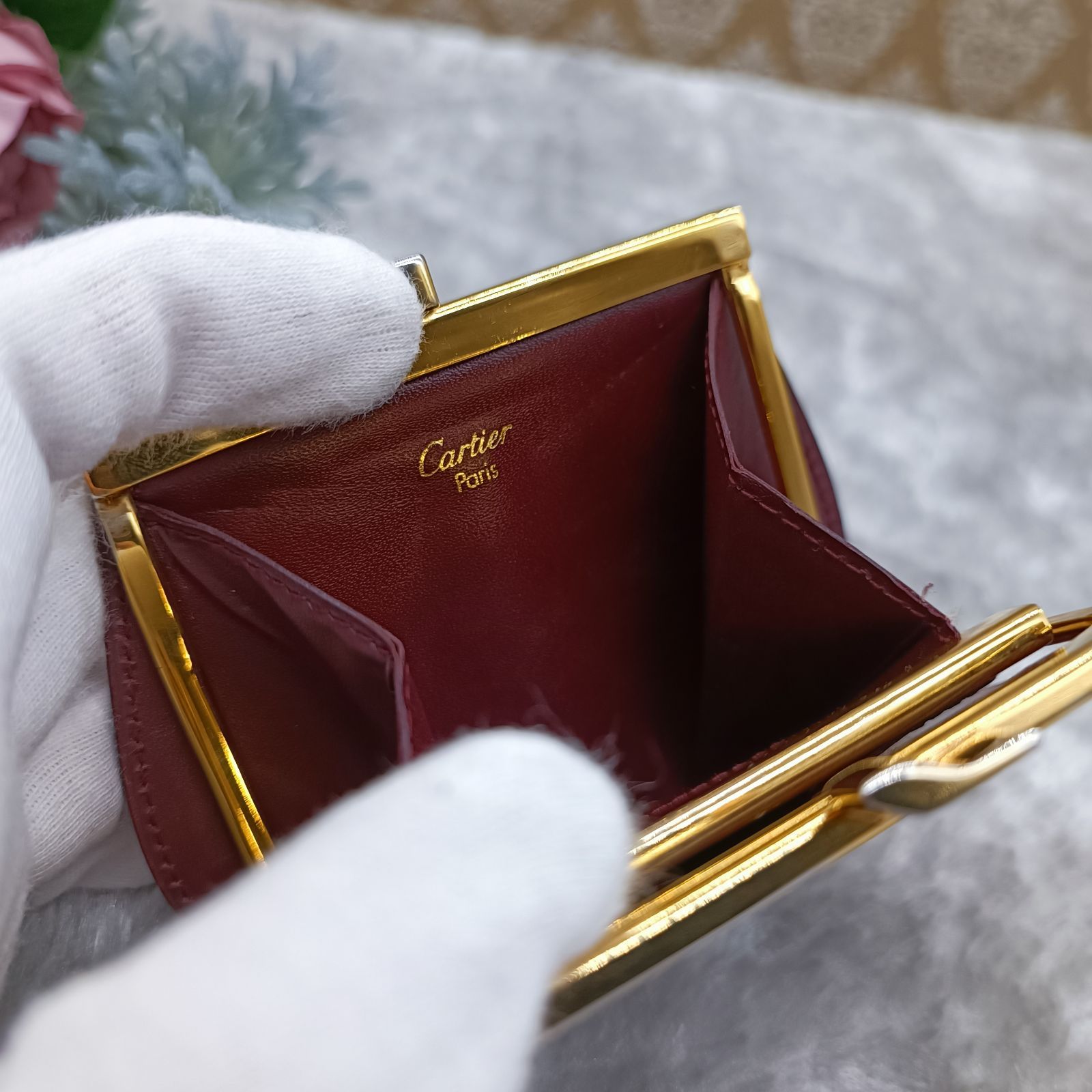 Cartier 】 ☆美品☆ カルティエ コインケース 小銭入れ ガマ口