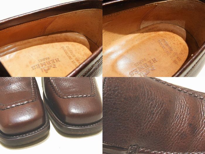 3/ まだ美品 HERMES エルメス メンズ ローファー ◇ サイズ41 約