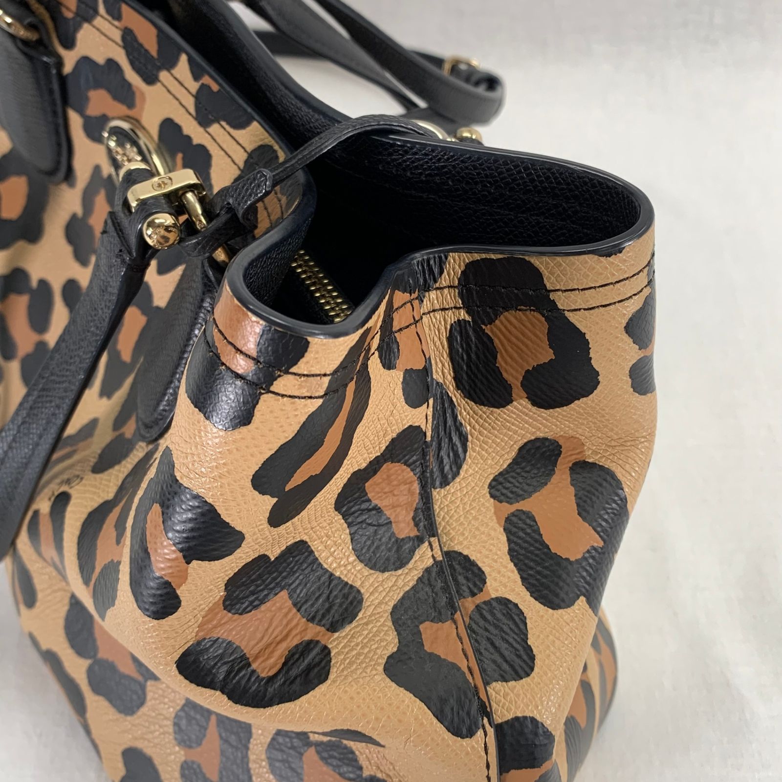 COACH コーチ レオパード 2WAYバッグ ヒョウ柄 34773 - メルカリ