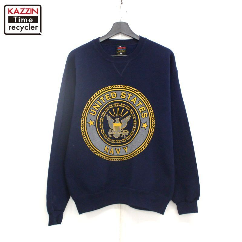 90s USA製 vintage SOFFE U.S.NAVY ミリタリー スウェット トレーナー メンズ 表記Mサイズ