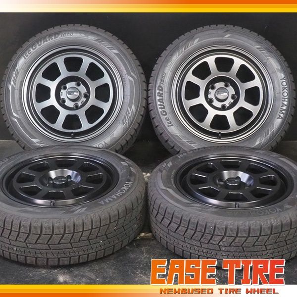 22年製 バリ山 ヨコハマ Ice GUARD iG60 | KG Wheels KW0103 215|60R17 | 7J 42 114.3 5H 4本 スタッドレス エクストレイル カローラクロス CX-30等