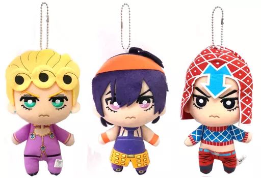 アドアーズ・セガ限定 ジョジョの奇妙な冒険 第5部 黄金の風 ともぬい 15点 中古】ぬいぐるみ 全3種セット ともぬいvol.1 「ジョジョの奇妙な冒険 第