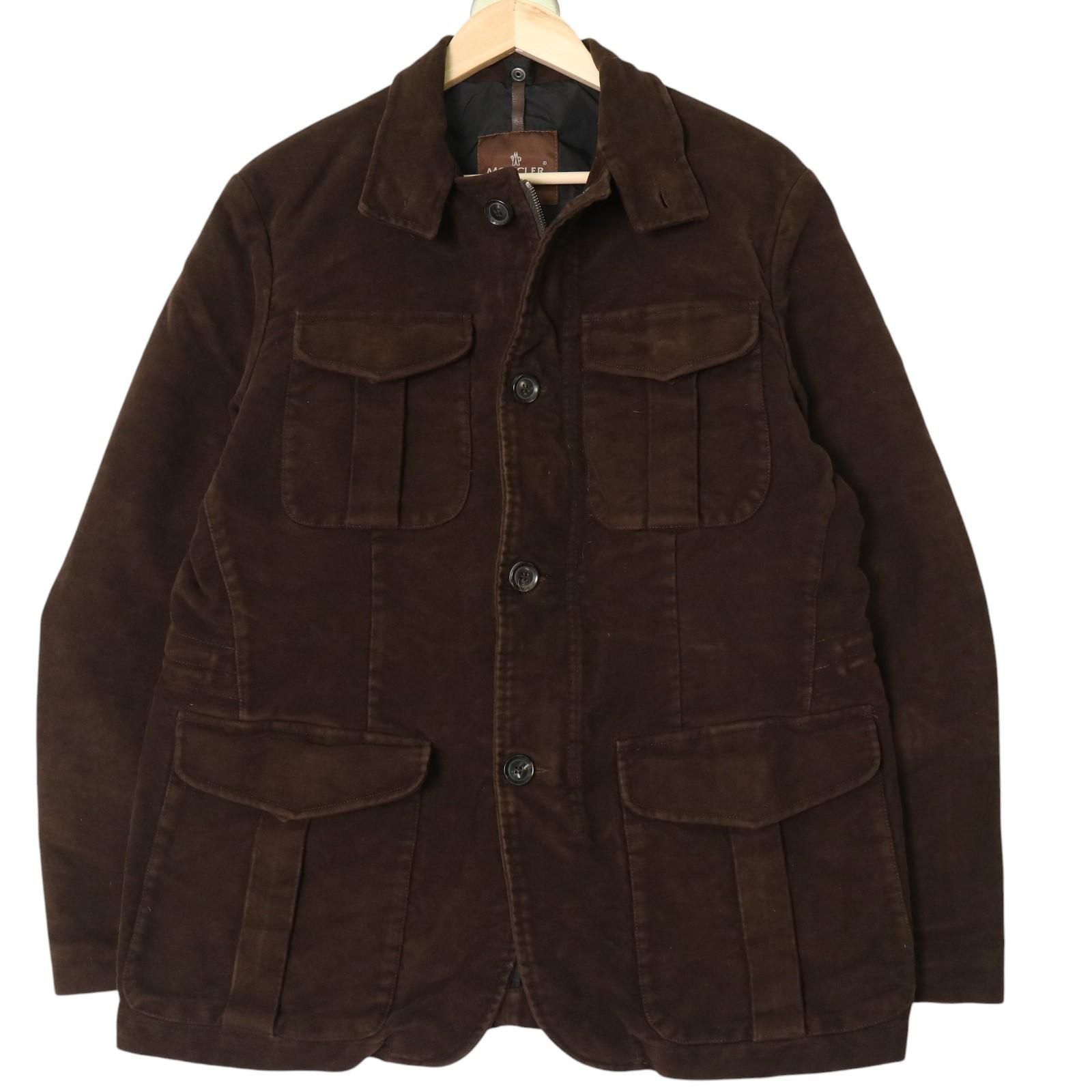 MONCLER モンクレール モールスキン コットンジャケット ブラウン (メンズ 3) 中古 古着 A4130