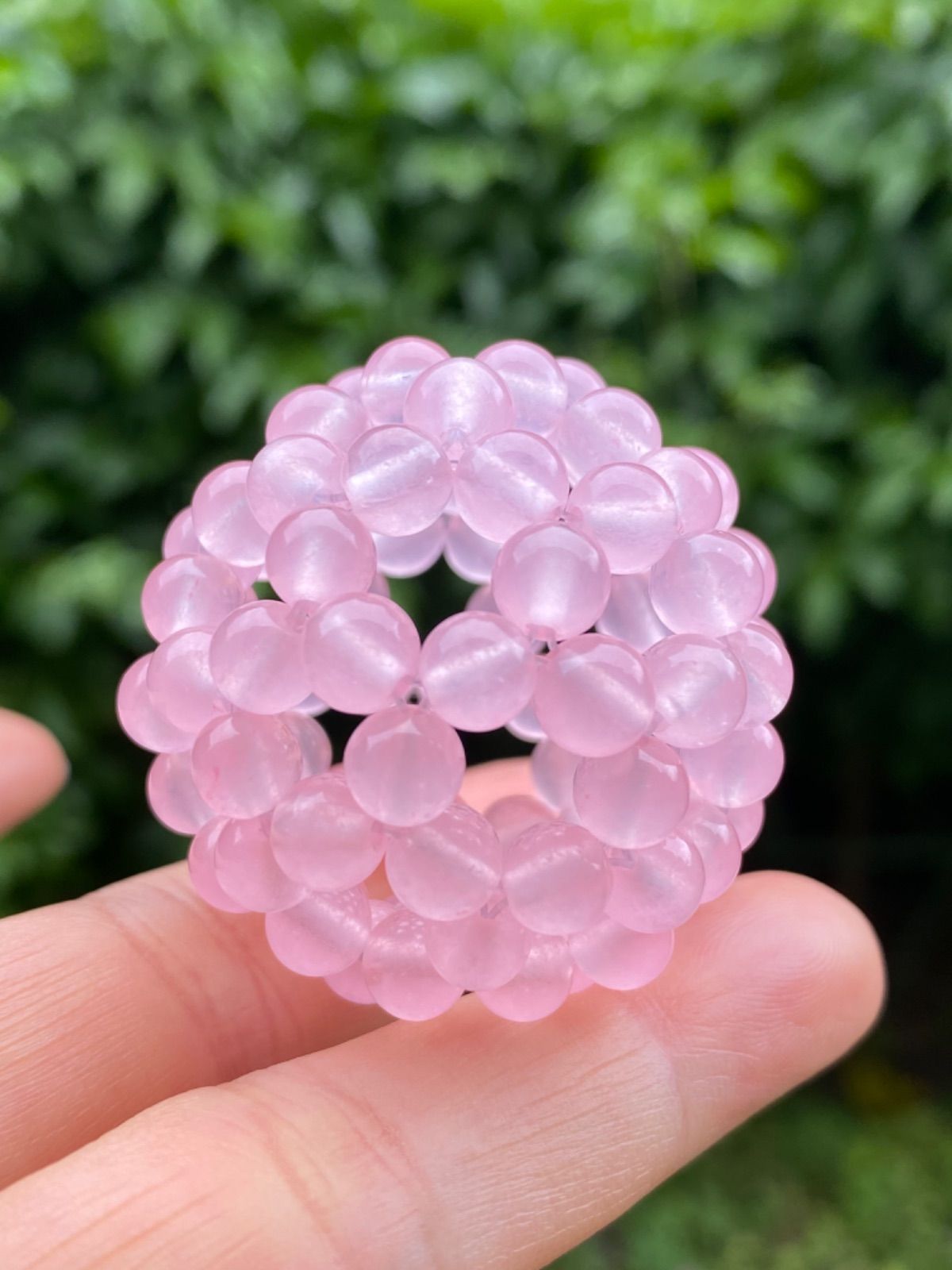 神聖幾何学フラーレン水晶✨6mmピンク秘紅石✨宇宙エネルギー✨幸福 
