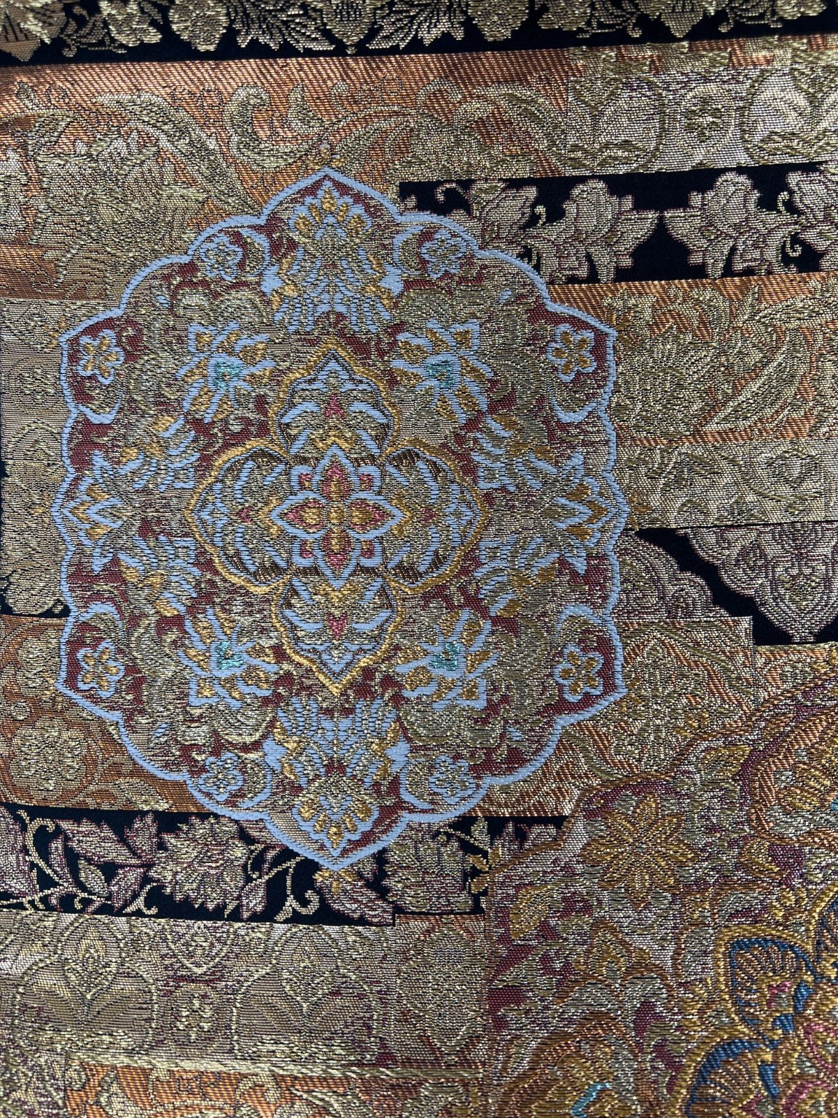 帯120 高級 正絹 六通 袋帯 花文 華文 mojjwuc 定番，送料無料