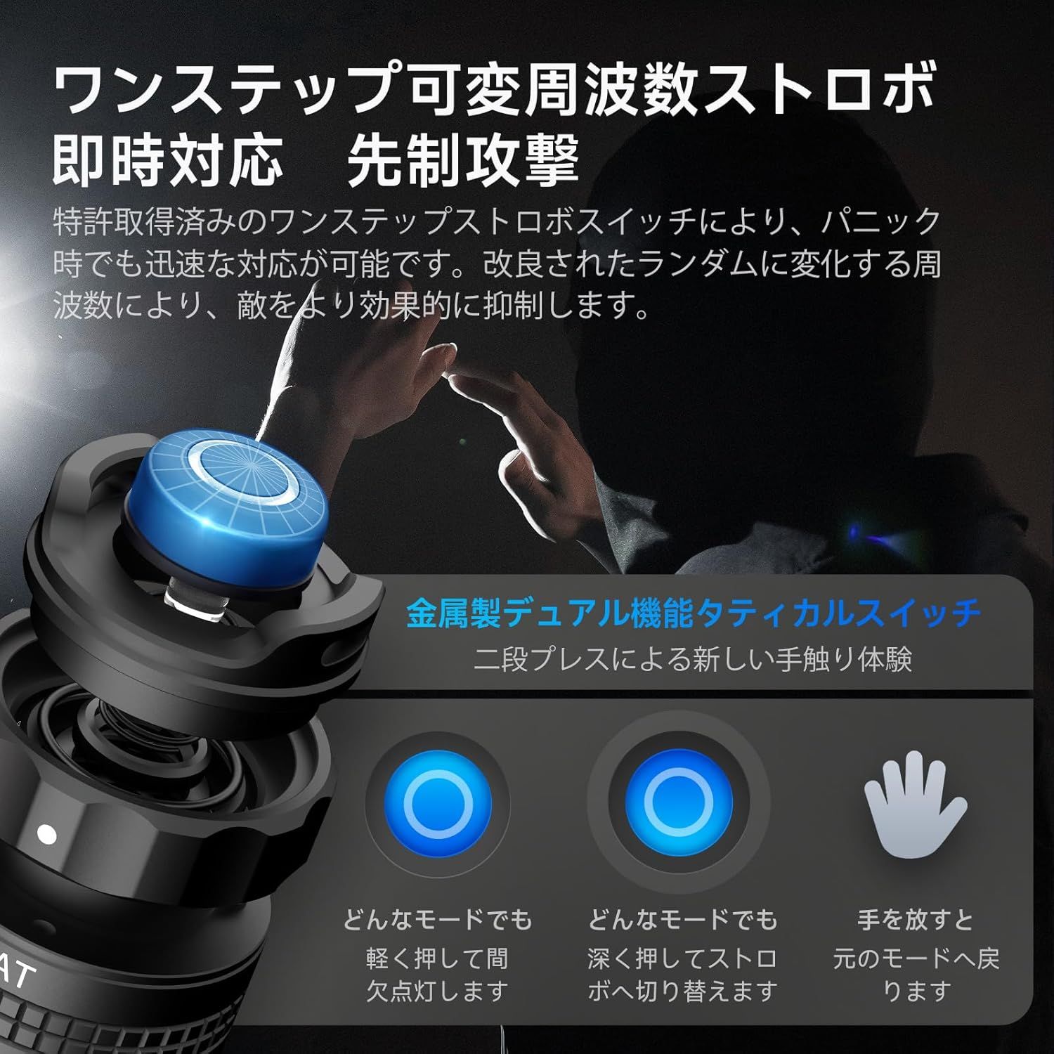 四段階調光 IPX8防水