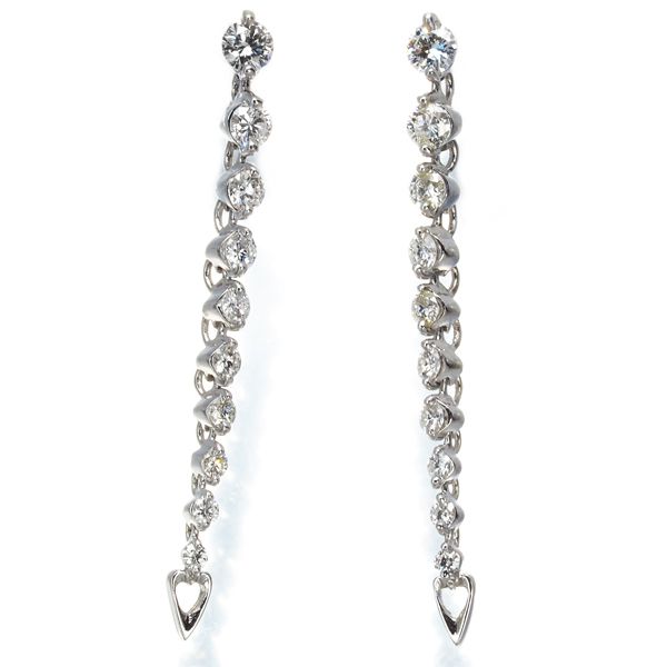 ダイヤ ダイヤモンド 0.70ct 10P ハート 揺れる ピアス Pt900 #168800  