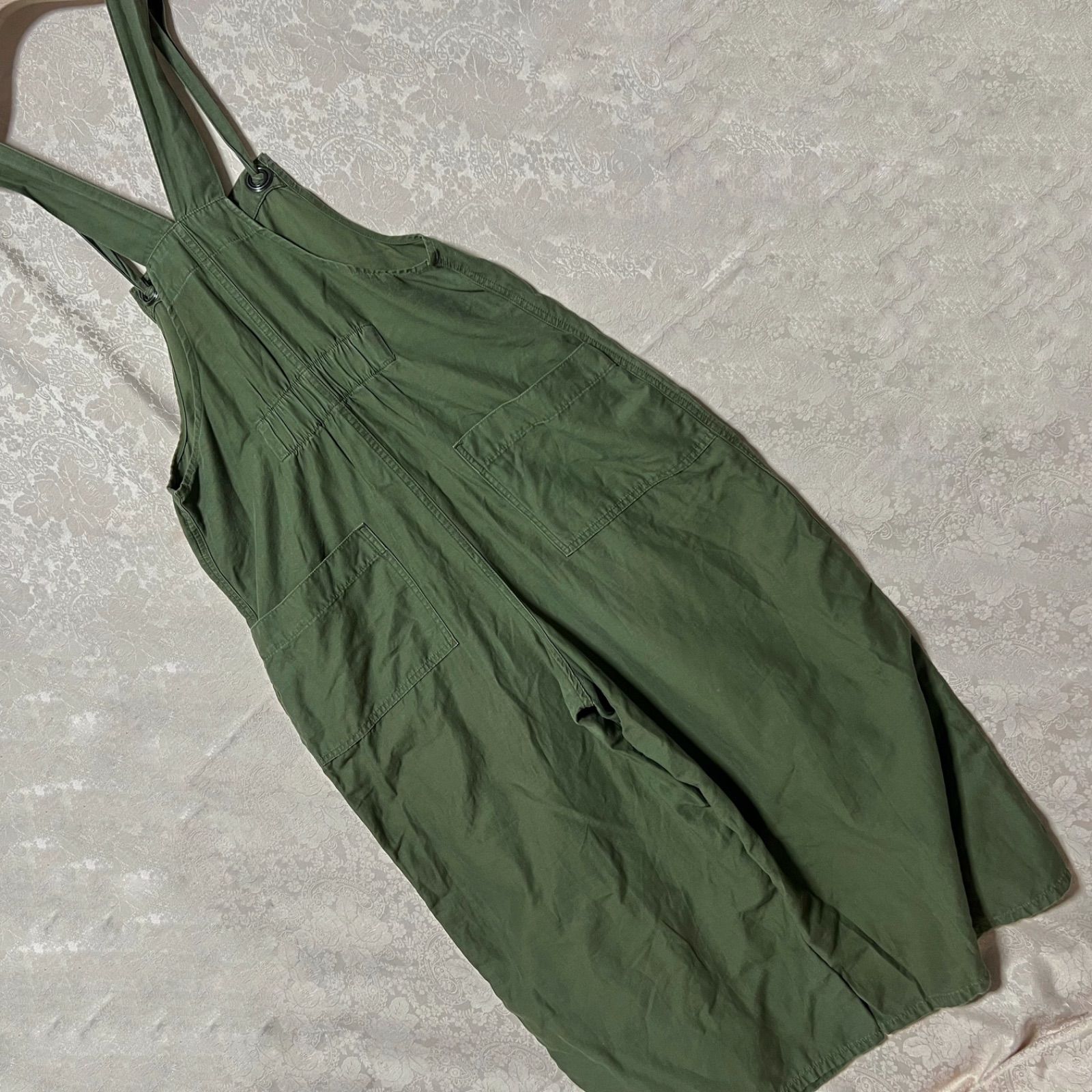 JOHNBULL ジョンブル オーバーオール M カーキ サロペット コットン