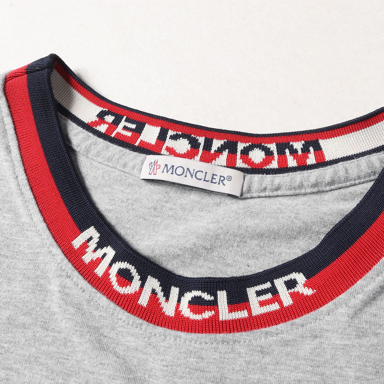 MONCLER モンクレール Tシャツ サイズ:S ロゴ ジャガード リブ