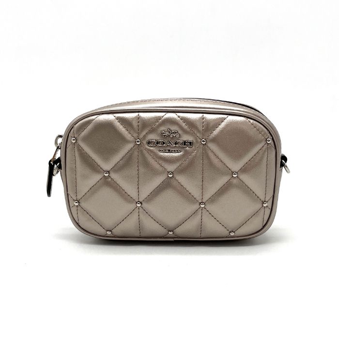 COACH コーチ ロゴ ラインストーン レザー ウエスト ボディ バッグ eH0816N