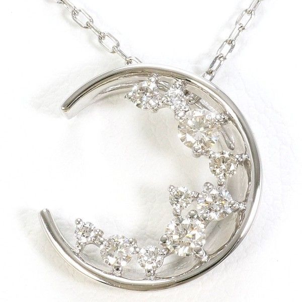 PT900 PT850 ネックレス necklace ダイヤ 0.30 総重量約3.8g 約51cm