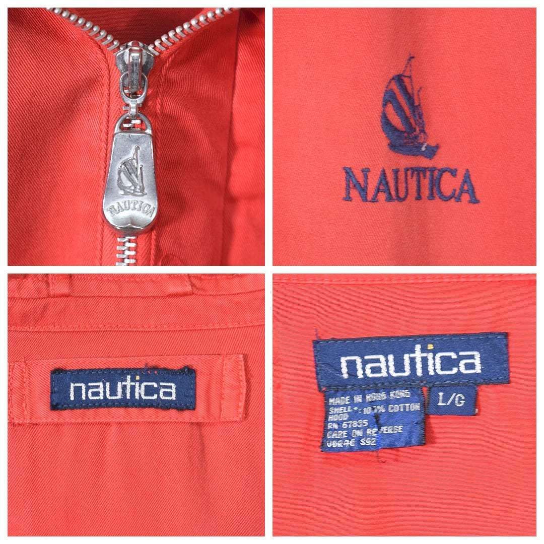 No.1898 VINTAGE ヴィンテージ 古着 ノーカラージャケット レトロ 90s ノーティカ 旧タグ ヴィンテージ コットンジャケット ワン