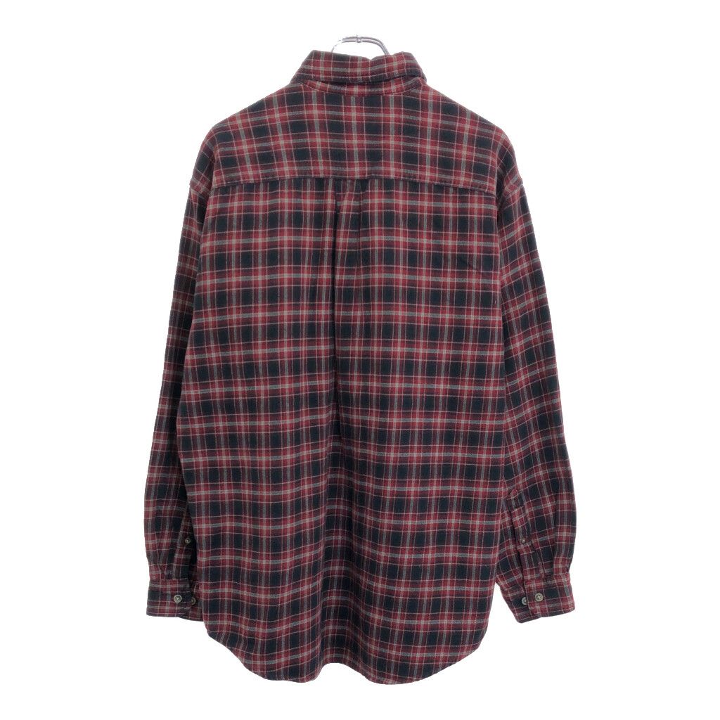 Carhartt カーハート ボタンダウン フランネルシャツ チェック レッド(メンズ L)中古 古着 U8708