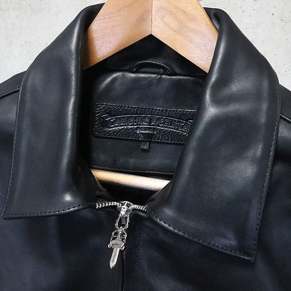 銀座店 クロムハーツ KB-24 クロスパッチ レザージャケット91974