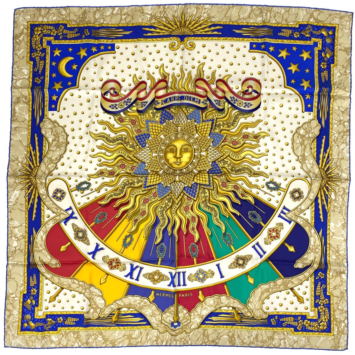 エルメス HERMES カレ90 スカーフ Carpe Diem 太陽 楽天市場】未使用級 HERMES エルメス スカーフ カレ90 CARPE DIEM 今日