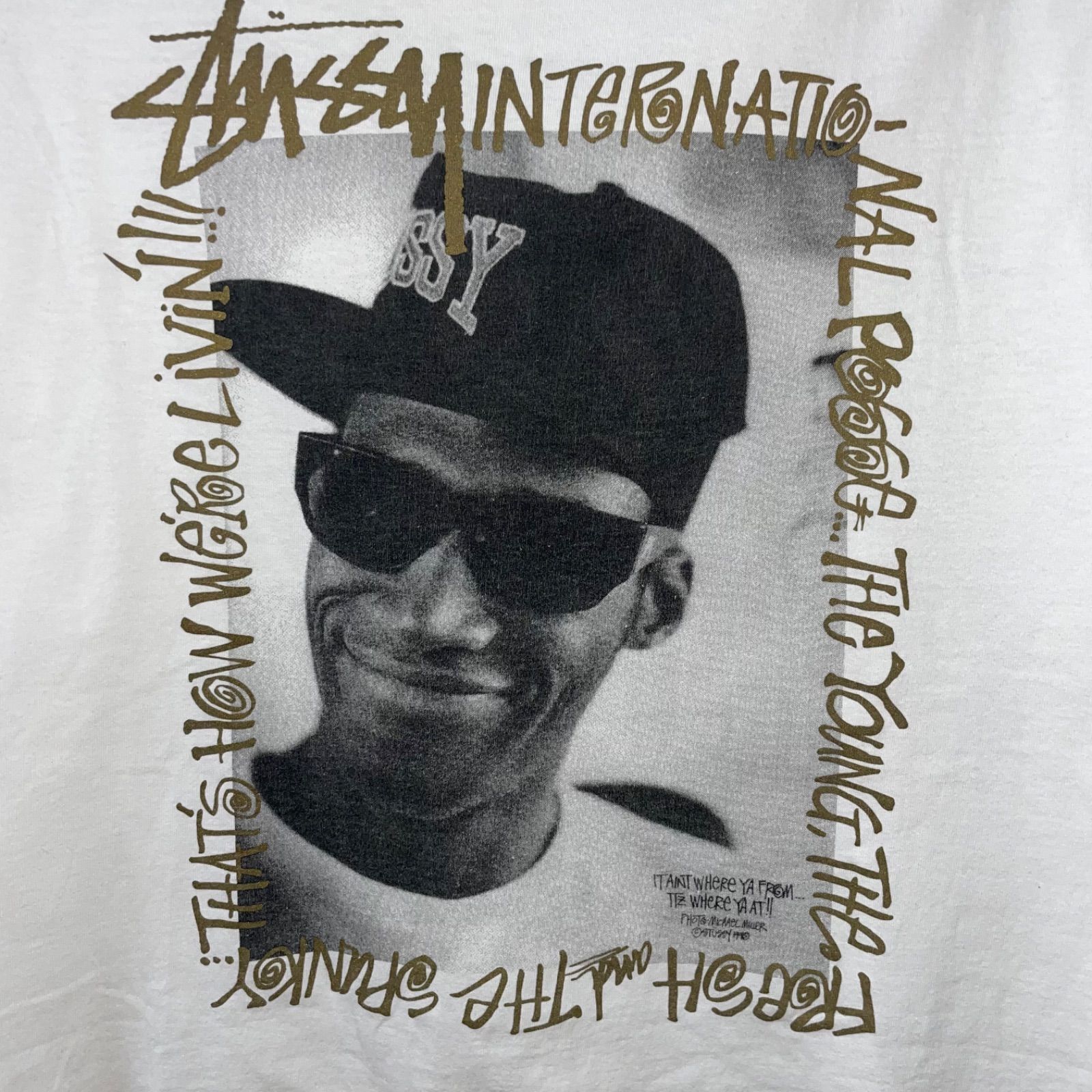 訳あり stussy 千葉パルコT シャツ 白・M STUSSY - M stussy 千葉PARCO 1周年 tee ステューシー old