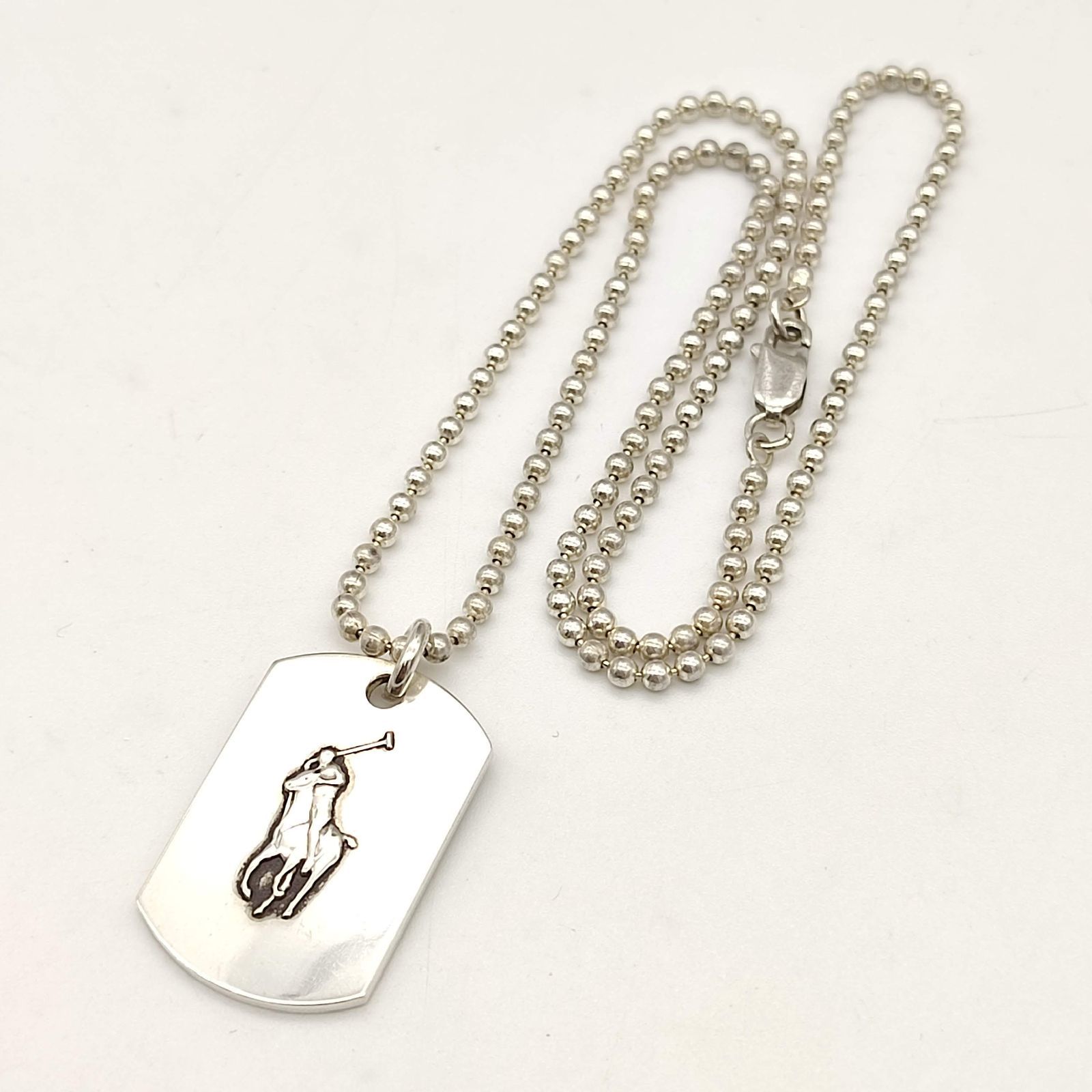 Ralph Lauren ラルフローレンシルバー925ドッグタグネックレス 美品】Ralph Lauren ラルフローレン ドッグタグネックレス