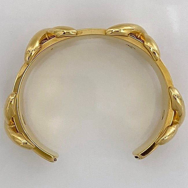 エルメス バングル レッド ゴールド 美品 リザード レザー GP 中古