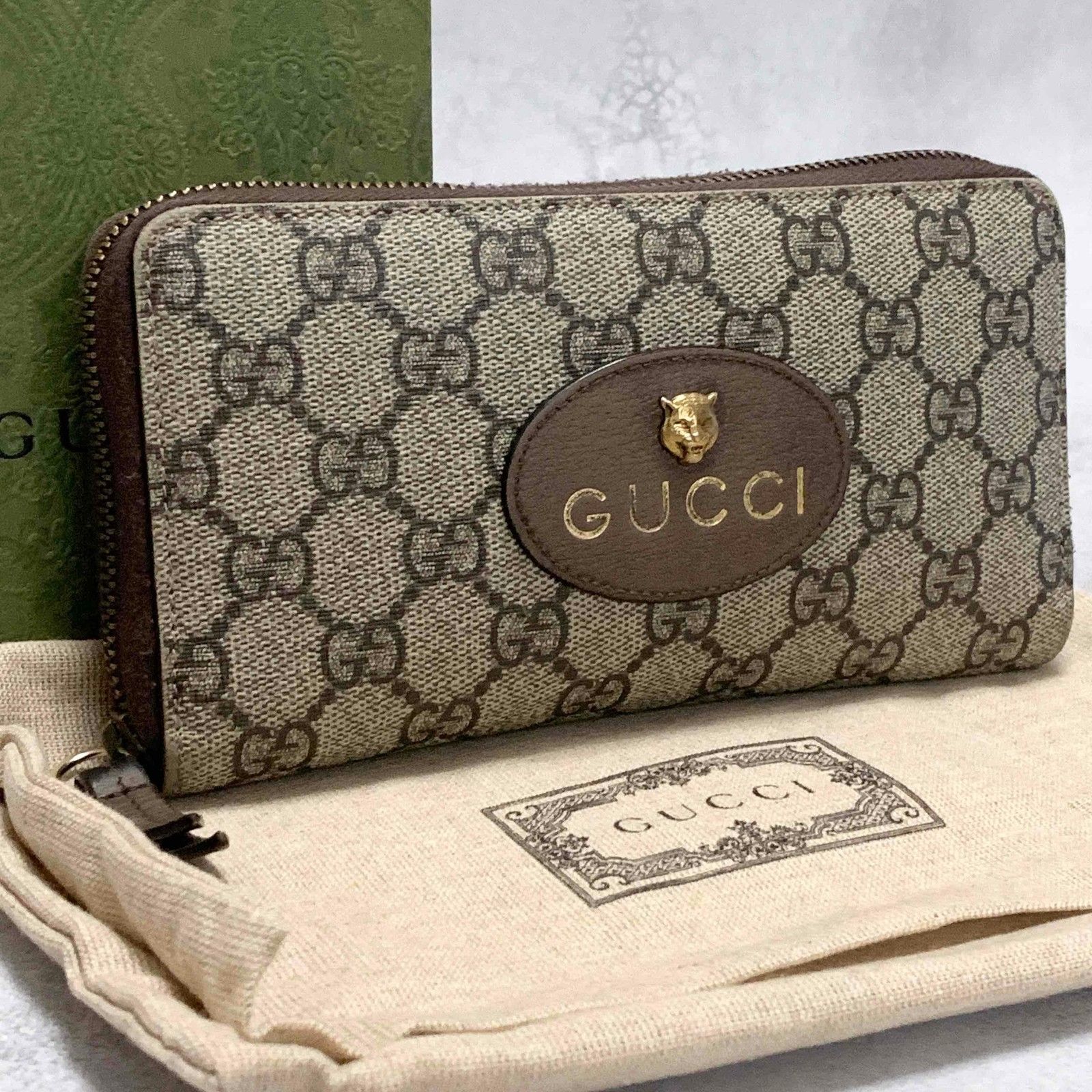 GUCCI グッチ 長財布 ネオヴィンテージ ラウンドジップ ジップアラウンドウォレット