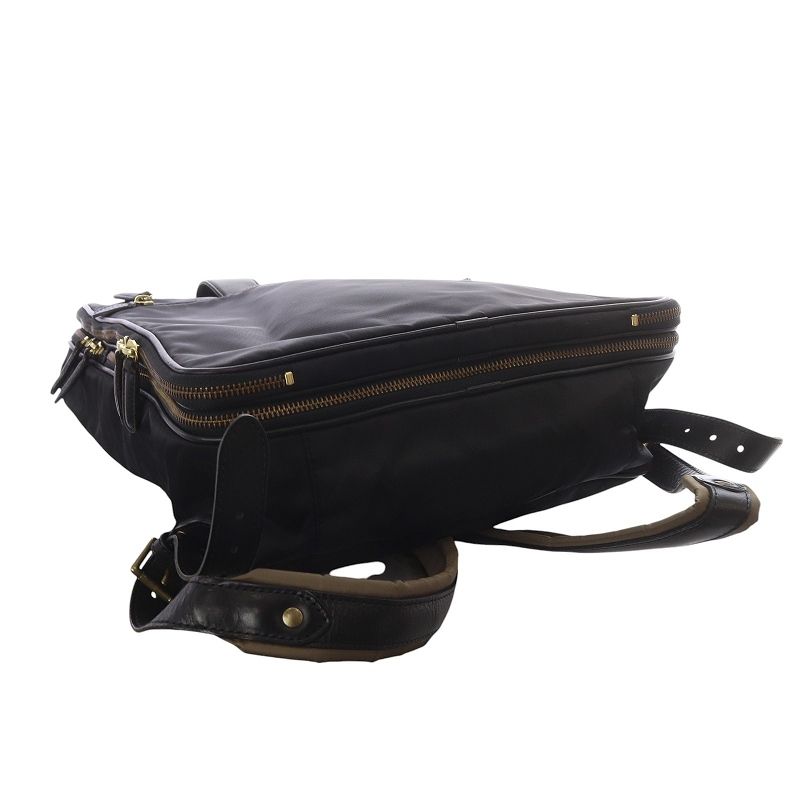 フェリージ ナイロン レザー リュックサック デイパック 黒 17/51  