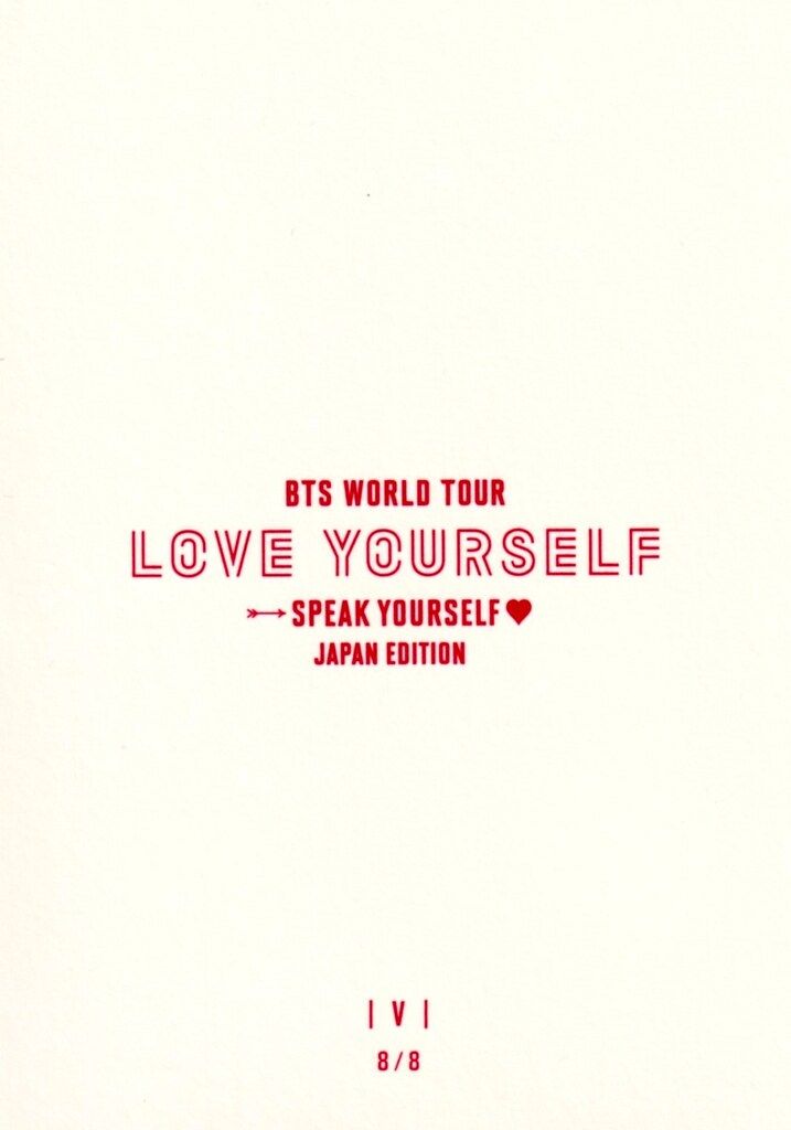BTS ミニフォトカード V 2019 LOVE YOURSELF SPEAK YOURSELF