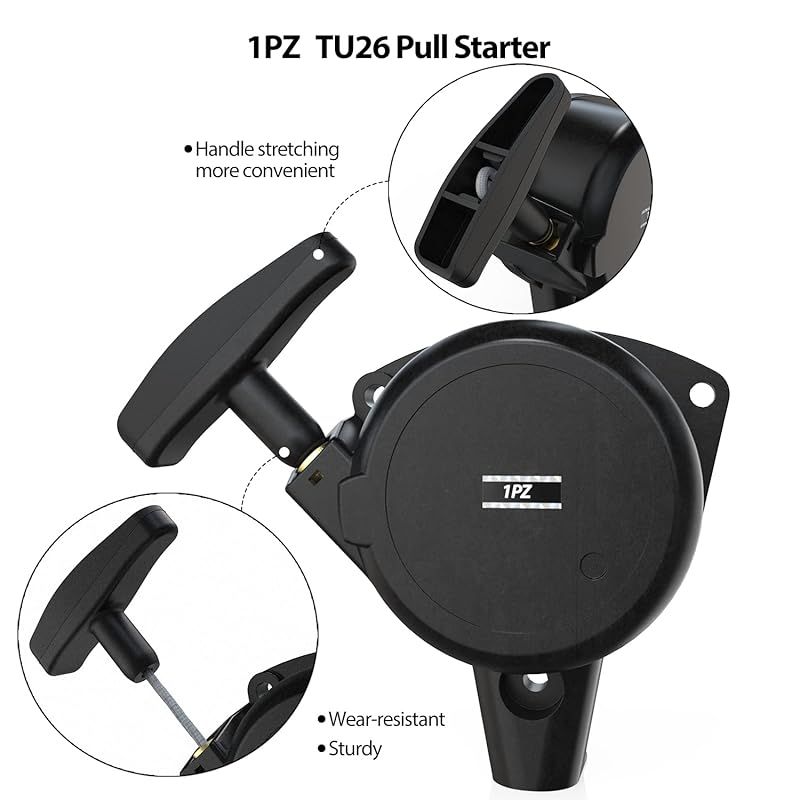 Tu23 1PZ JP4-TU6 リコイルスターター 耐久性 三菱 TU23 TU26 TL23 TL26 エンジンパーツ 耕耘機 発電機 薪割機 草刈 ...