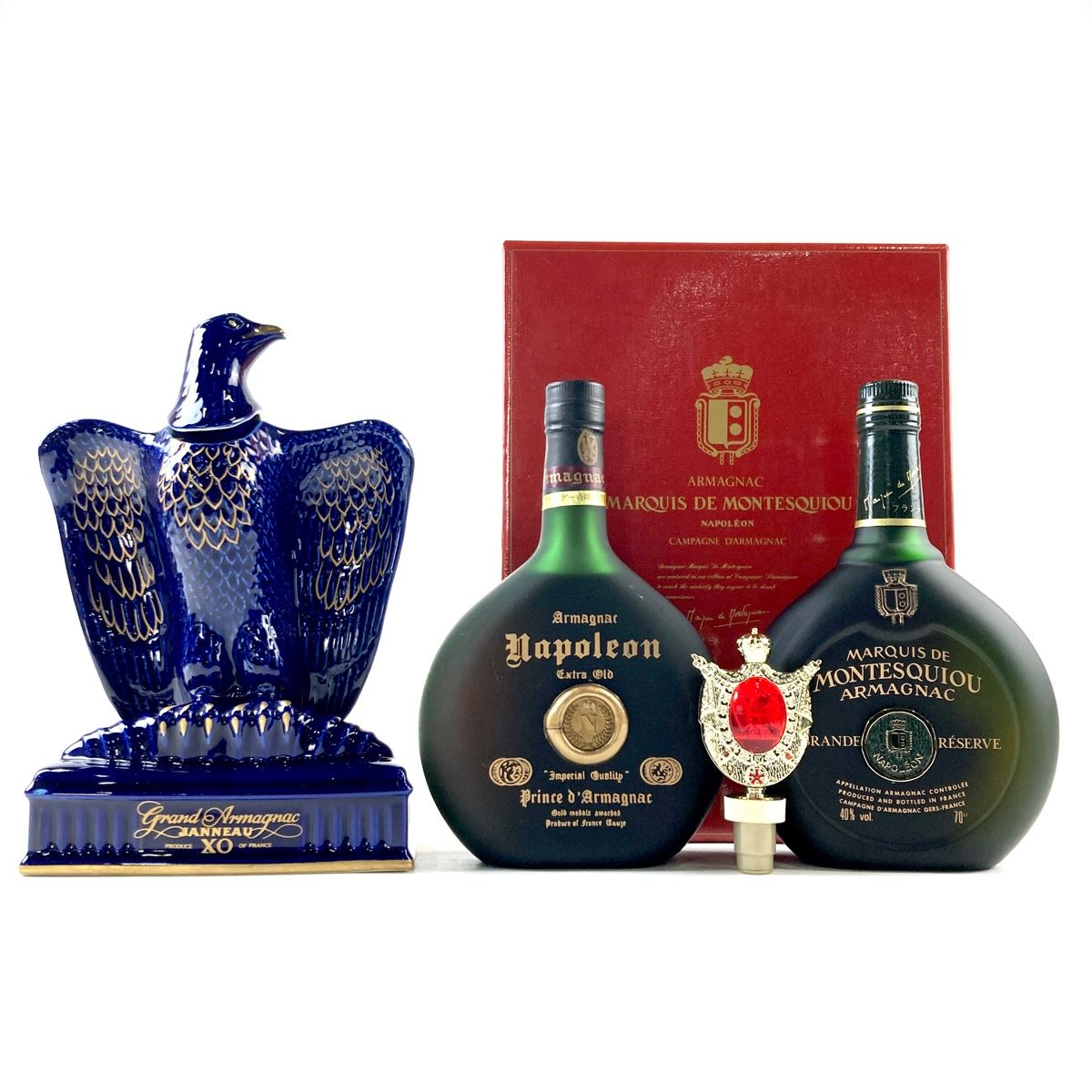3本 ジャノー プリンスドアルマニャック マルキ ド モンテスキュー コニャック アルマニャック ブランデー セット 【古酒】 メルカリ