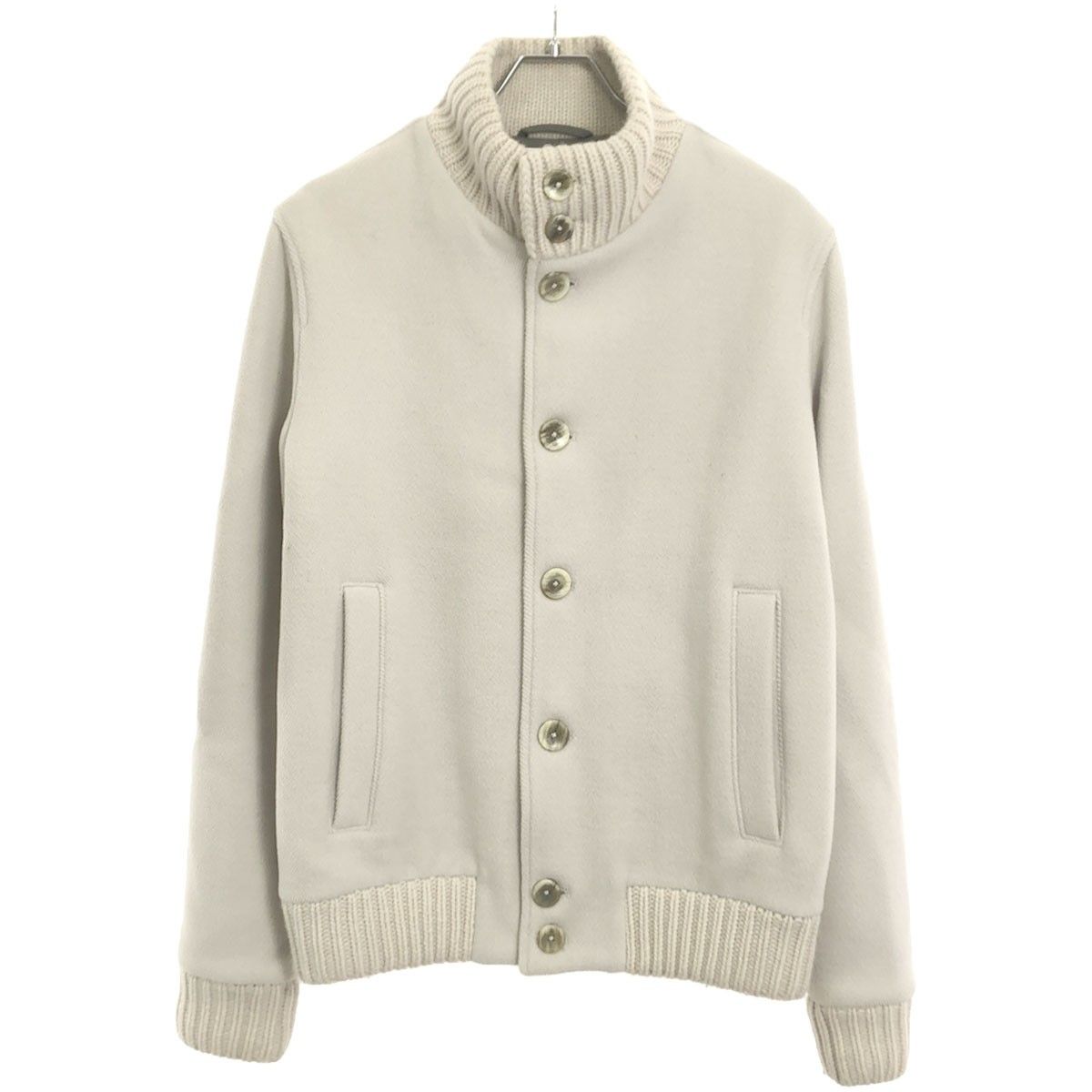HERNO ヘルノ 21AW RESORT ニットコンビスタンドカラー ブルゾン オフ 