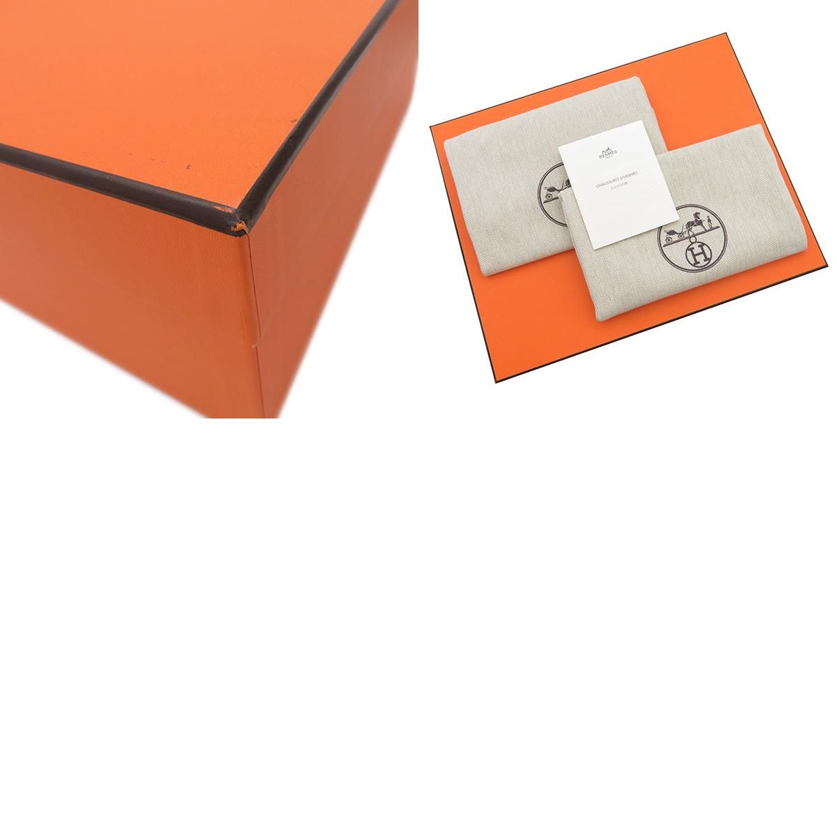 エルメス HERMES サンダル シプレ カーフ ブラック #42 シルバー金具