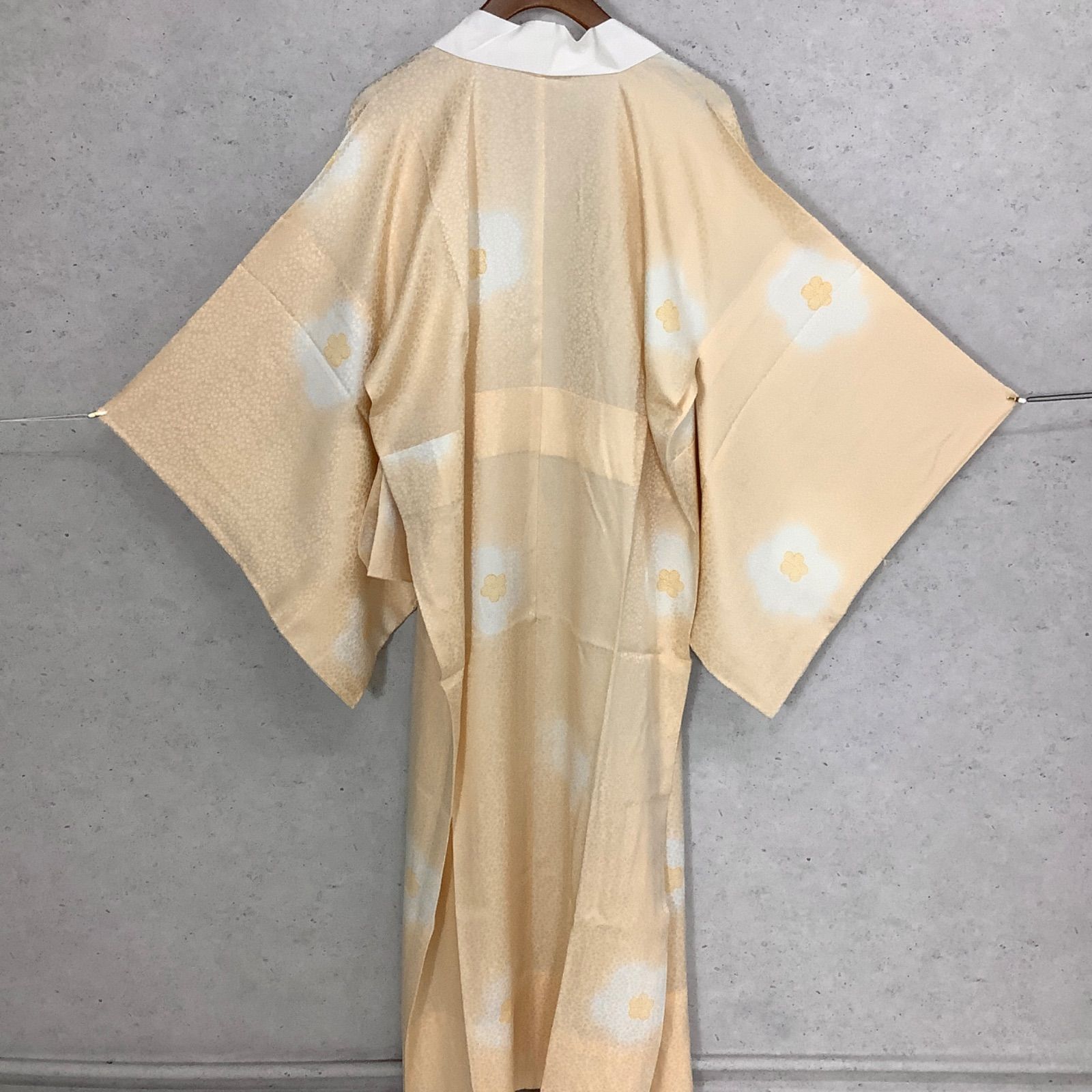 one◆ 同然◆長襦袢◆上質な正絹◆単衣◆仕付け糸付き◆袖無双◆裄67.5肩丈133.5◆小紋紬附下訪問着留袖袷単衣夏着物◆K1239