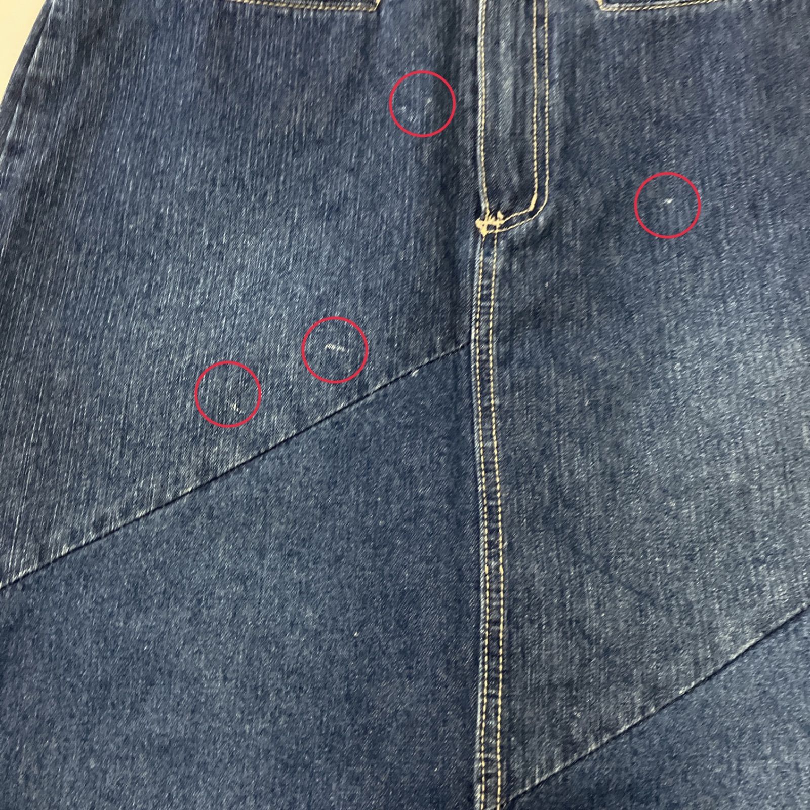 希少 USA製 パッチワーク デニム タイト スカート サイズ7