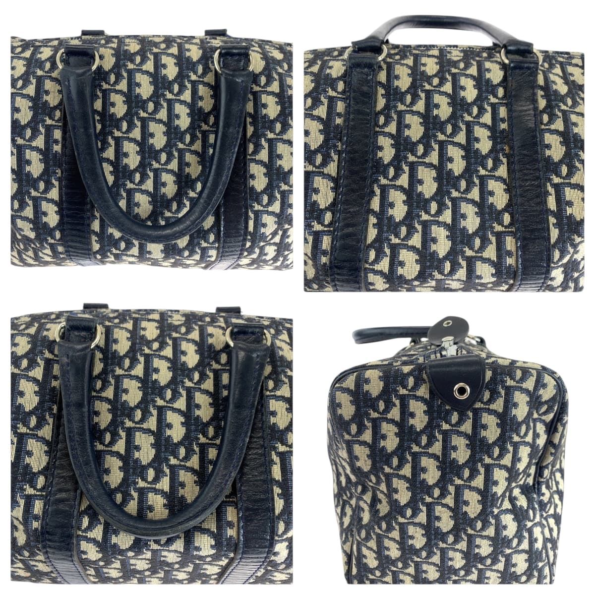 美品 Dior ディオール ヴィンテージ トロッター ネイビー ベージュ 