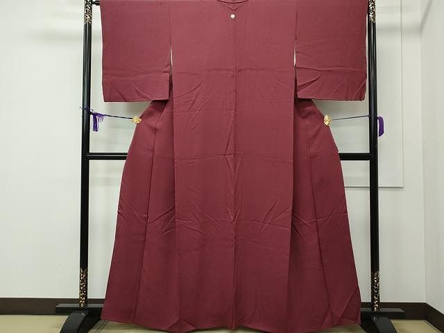 平和屋着物□上質な色無地 霞地紋 秘色色 正絹 逸品 CAAO8242ut 平和屋