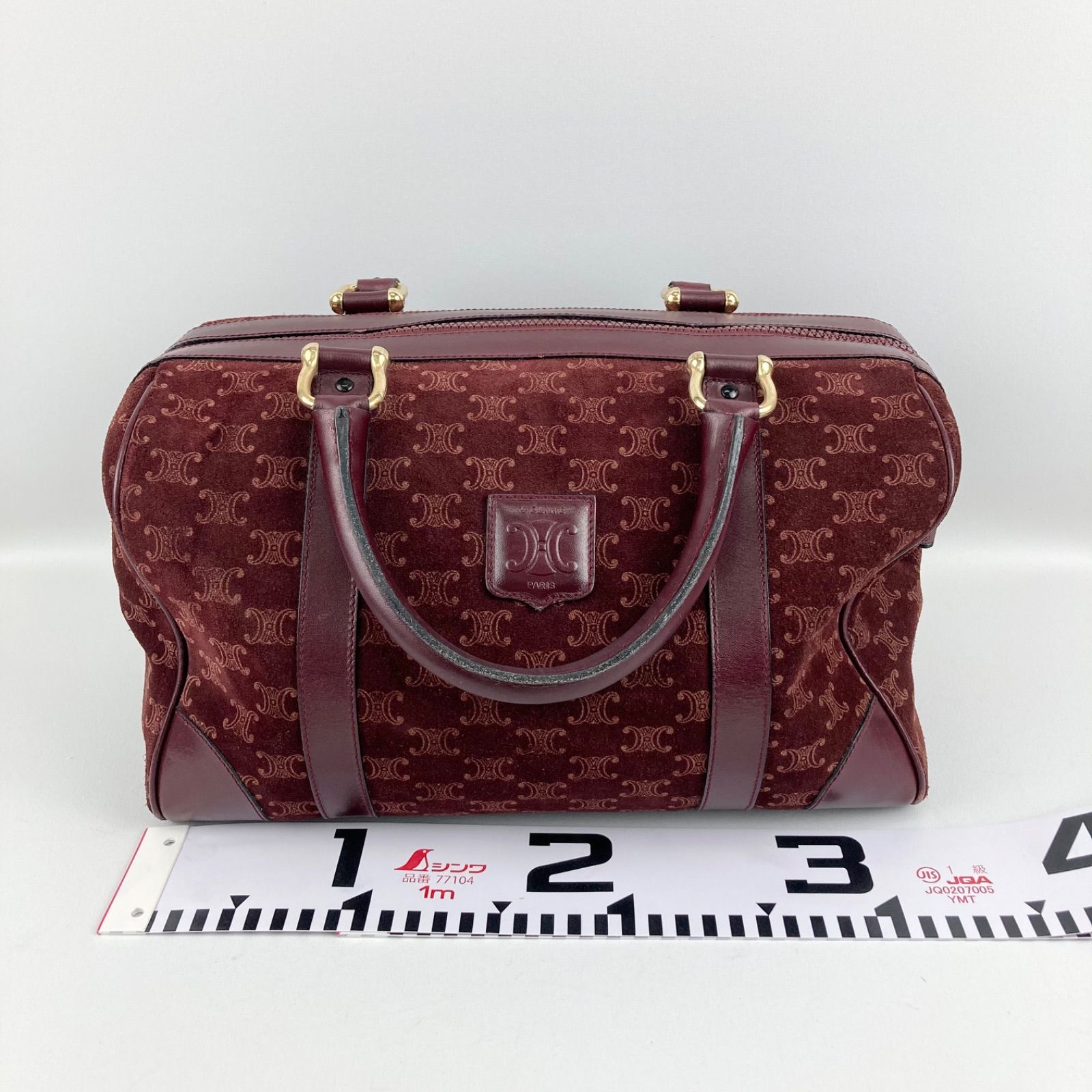 セリーヌ　ミニボストンバッグ　スエード CELINE セリーヌ トリオンフ スエード レザー ミニボストン