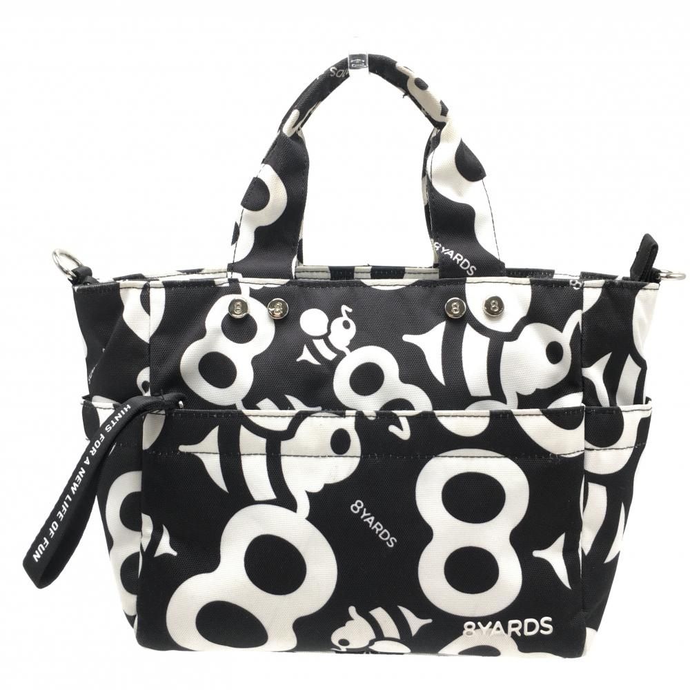 8YARDS ゴルフカートバッグ ブラック/ホワイト ハチヤーズ8yards