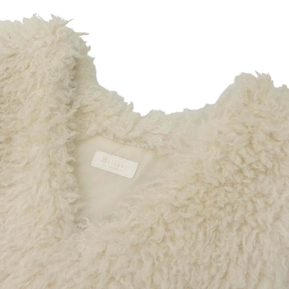 f*m様 ballsey ボールジー プードルファー Vネックベスト サイズ36 BALLSEY プードルファー Vネックベスト