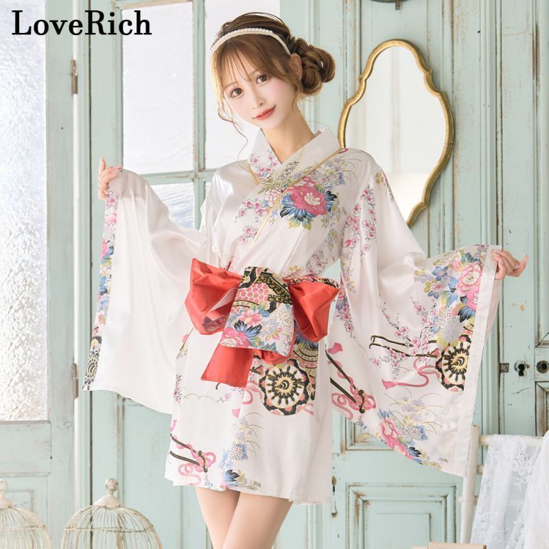 LoveRich ラブリッチ 【3カラー/2点セット】和柄 花柄 美胸 バイカラー
