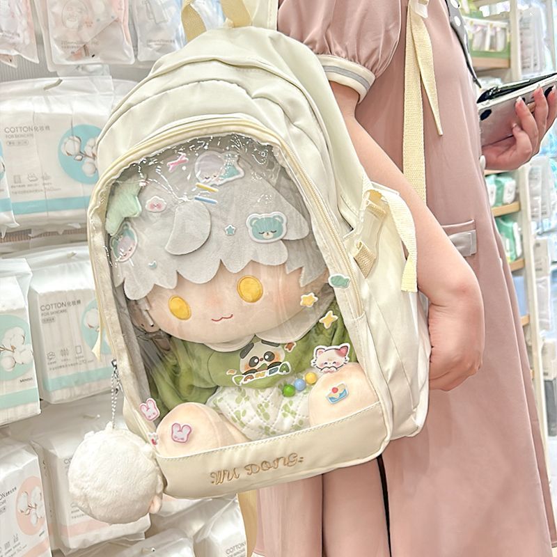 40cmぬいぐるみ用 痛バッグ リュックドール用バック 透明窓 軽量 痛